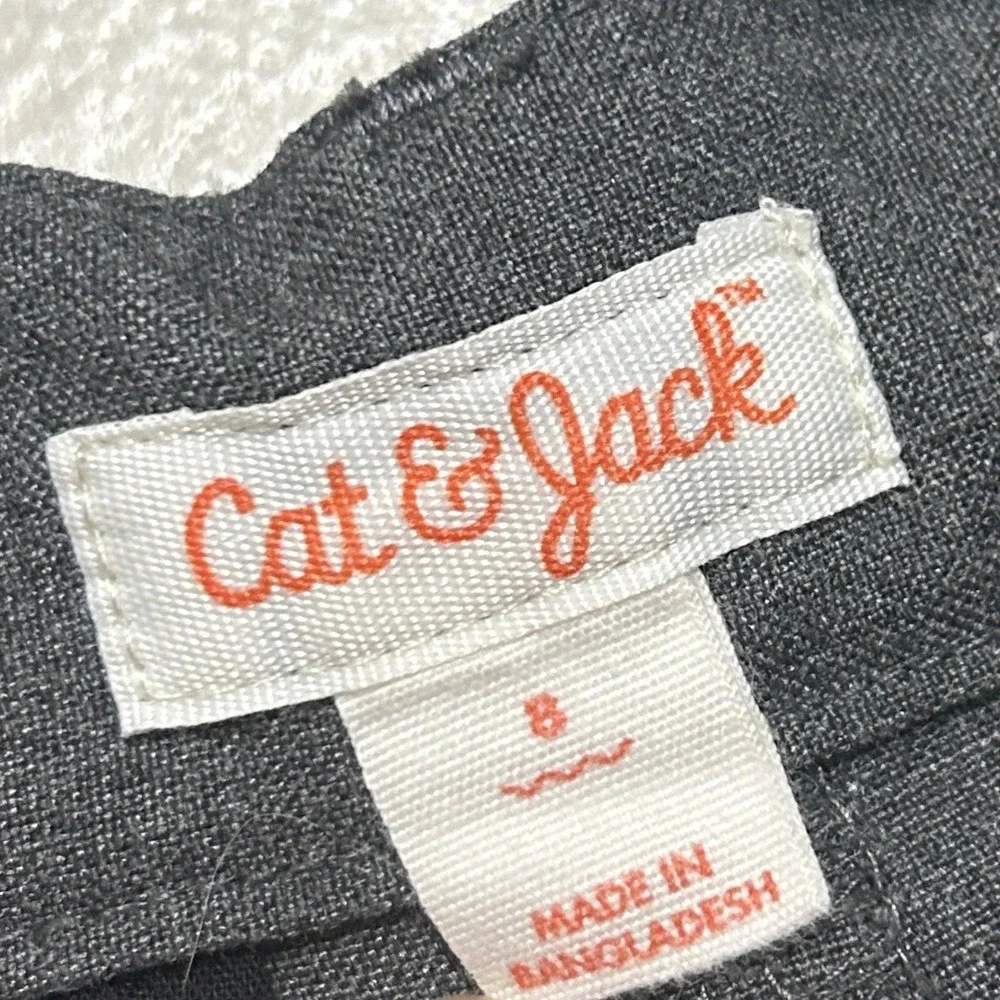 George Cat & Jack 2 Piece Vest and Pants Suit Set Kids 8 Grey Glen Plaid Formal